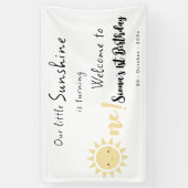 私たちの小さな太陽の光が一つかわいい誕生日を迎える 横断幕 (縦)