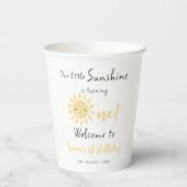 私たちの小さな太陽の光が一つかわいい誕生日を迎える 紙コップ (裏面)