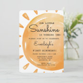 私たちの小さな太陽の光が1、1歳の誕生日を回っている 招待状 (スタンド正面)