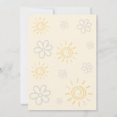 私たちの小さな太陽の光の最初の誕生日 招待状 (裏面)