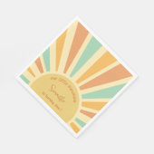 私たちの小さな太陽の光の誕生日の大きな太陽 スタンダードランチョンナプキン (角)