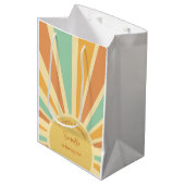 私たちの小さな太陽の光の誕生日の大きな太陽 ミディアムペーパーバッグ (正面アングル)