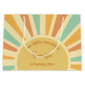 私たちの小さな太陽の光の誕生日の大きな太陽 ラージペーパーバッグ (正面)