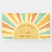 私たちの小さな太陽の光の誕生日の大きな太陽 横断幕 (横)