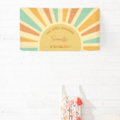 私たちの小さな太陽の光の誕生日の大きな太陽 横断幕 (インサイチュ)