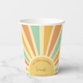 私たちの小さな太陽の光の誕生日の大きな太陽 紙コップ (裏面)