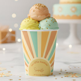 私たちの小さな太陽の光の誕生日の大きな太陽 紙コップ