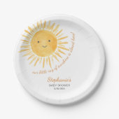 私たちの小さな太陽の光の赤ちゃんシャワー ペーパープレート (正面)