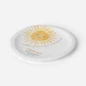 私たちの小さな太陽の光の赤ちゃんシャワー ペーパープレート (アングル)
