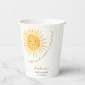私たちの小さな太陽の光の赤ちゃんシャワー 紙コップ (正面)