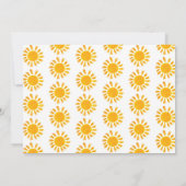 私たちの小さな太陽の光は1日の誕生日の写真 招待状 (裏面)