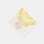 私たちの小さな太陽の光ベビーシャワー招待状 スタンダードカクテルナプキン (角)