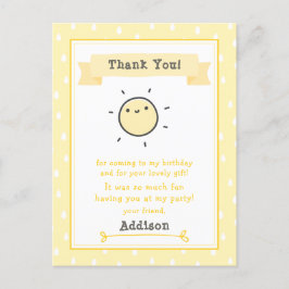 私たちの小さな太陽の子供の誕生日感謝 ポストカード