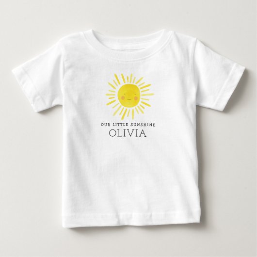 私たちの小さな太陽の誕生日パーティー ベビーTシャツ (正面)