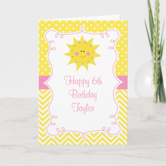私たちの小さな太陽の誕生日 カード (正面)