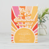 私たちの小さな太陽の2nd誕生日の明るい虹 招待状 (スタンド正面)