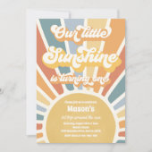 私たちの小さな太陽は1歳になる お誕生日 招待状 (正面)