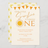 私たちの小さな太陽は1歳になる 招待状 (正面/裏面)