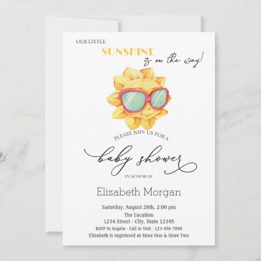 私たちの小さな太陽、ドット招待状 招待状 (正面)