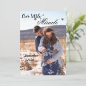 私たちの小さな奇跡の妊娠カードの発表 招待状 (スタンド正面)