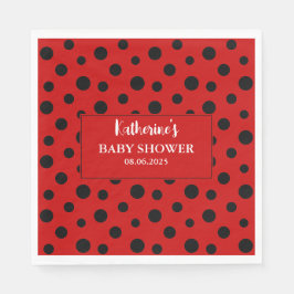 私たちの小さな女性は彼女の方法の女の子の赤ちゃんシャワー スタンダードランチョンナプキン