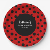 私たちの小さな女性は彼女の方法の女の子の赤ちゃんシャワー ペーパープレート (正面)