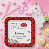 私たちの小さな女性は彼女の方法の女の子の赤ちゃんシャワー ペーパープレート (パーティー)