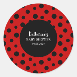 私たちの小さな女性は彼女の方法の女の子の赤ちゃんシャワー ラウンドシール