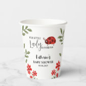 私たちの小さな女性は彼女の方法の女の子の赤ちゃんシャワー 紙コップ (裏面)