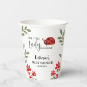 私たちの小さな女性は彼女の方法の女の子の赤ちゃんシャワー 紙コップ (正面)