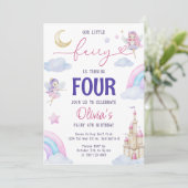 私たちの小さな妖精の魔法のパーティー　おとぎの国の虹 招待状 (スタンド正面)