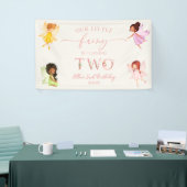 私たちの小さな妖精の魔法の2歳の誕生日パーティー 横断幕 (トレードショー)