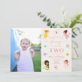 私たちの小さな妖精は魅惑された2番目の誕生日パーティー 招待状 (スタンド正面)