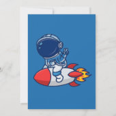 私たちの小さな宇宙飛行士が一人を変える！宇宙誕生日 招待状 (裏面)