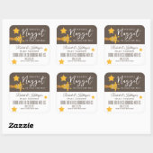 「私たちの小さな宝」ベビーシャワーのお土産ラベル スクエアシール (シート)