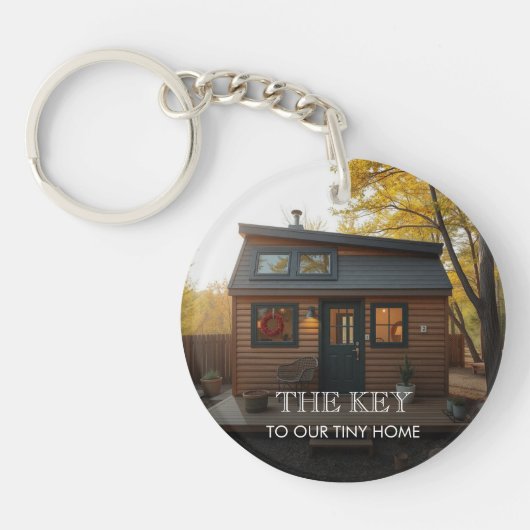 私たちの小さな家の写真への鍵 キーホルダー (正面)