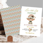 私たちの小さな小妖精や小人クリスマスファースト誕生日ボーイ 招待状