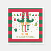 私たちの小さな小妖精や小人誕生日パーティナプキンス – WH スタンダードカクテルナプキン (正面)