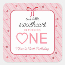 私たちの小さな恋人が1歳 ハートとリボンの誕生日
