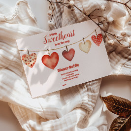 私たちの小さな恋人のバレンタインのおむつラッフル エンクロージャーカード