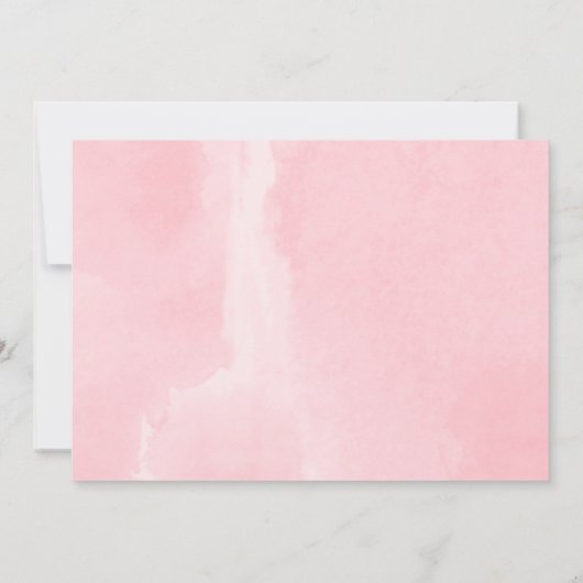 私たちの小さな恋人のバレンタインの女の子の赤ちゃんシャワー 招待状 (裏面)