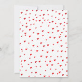 私たちの小さな恋人のバレンタインデー赤ちゃんシャワー 招待状 (裏面)