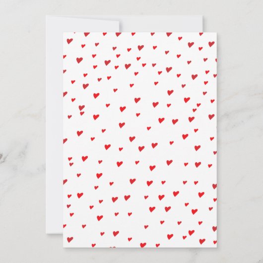 私たちの小さな恋人のバレンタインデー赤ちゃんシャワー 招待状 (裏面)