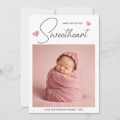 私たちの小さな恋人のバレンタイン誕生のお知らせ 案内状 (正面)