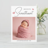 私たちの小さな恋人のバレンタイン誕生のお知らせ 案内状 (スタンド正面)