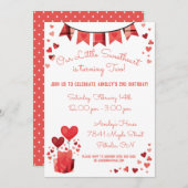 私たちの小さな恋人の誕生日パーティーの招待 招待状 (正面/裏面)