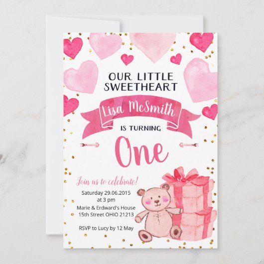 私たちの小さな恋人は一つの招待を回している 招待状 (正面)