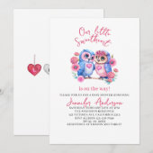 私たちの小さな恋人は赤ちゃんのシャワーの途中にある 招待状 (正面/裏面)