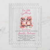 私たちの小さな恋人は赤ちゃんのシャワーの途中にある 招待状 (正面/裏面)