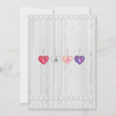 私たちの小さな恋人は赤ちゃんのシャワーの途中にある 招待状 (裏面)